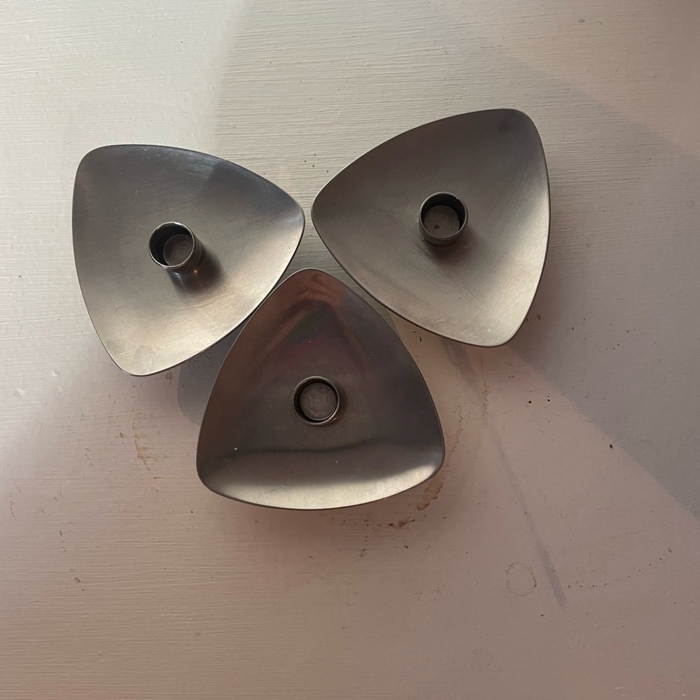 Lundofete mid century modern candle holders